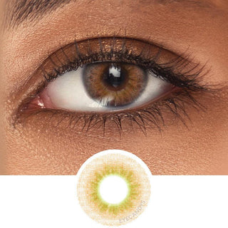 Innovision Elite II: 3-tone Honey Natural Color Contact Lens for Dark Eyes - EyeCandys