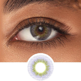 Innovision Elite II: 3-tone Violet Natural Color Contact Lens for Dark Eyes - EyeCandys