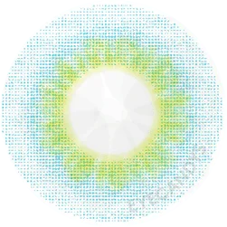 Innovision Elite II: 3-tone Aqua Natural Color Contact Lens for Dark Eyes - EyeCandys