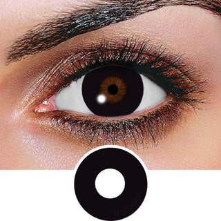 Innovision FX Solid Black Color Contact Lens for Dark Eyes - Eyecandys