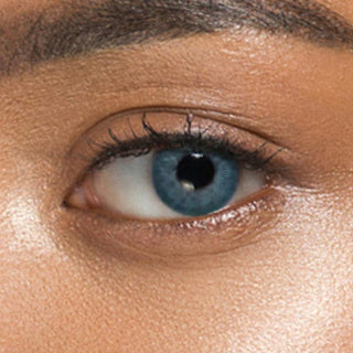 Innovision Fantasy V: 1-tone Blue colored contacts lens for dark eyes - EyeCandys