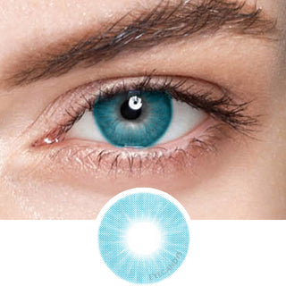 Innovision Fantasy V: 1-tone Blue colored contacts lens for dark eyes - EyeCandys