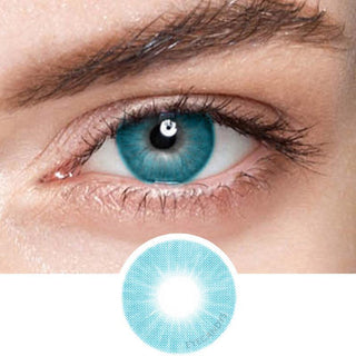 Innovision Fantasy V: 1-tone Blue colored contacts lens for dark eyes - EyeCandys