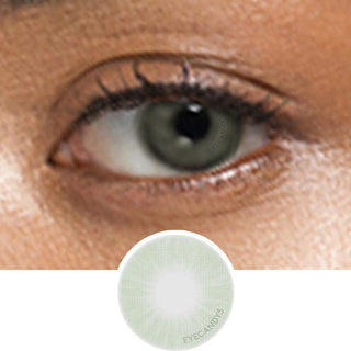 Innovision Fantasy V: 1-tone Jade colored contacts lens for dark eyes - EyeCandys