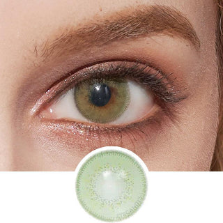 Innovision Luxury Green Natural Color Contact Lens for Dark Eyes - EyeCandys