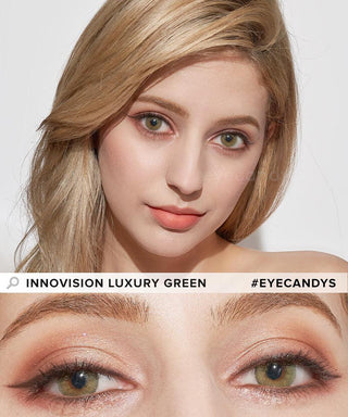 Innovision Luxury Green Natural Color Contact Lens for Dark Eyes - EyeCandys
