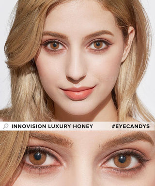 Innovision Luxury Honey Natural Color Contact Lens for Dark Eyes - EyeCandys