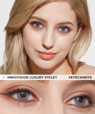 Innovision Luxury Violet Natural Color Contact Lens for Dark Eyes - EyeCandys