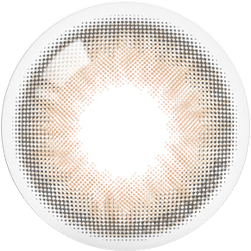 Design of the Olola Dazzling 1-Day Rosie Hazel (10pk) (KR) colored prescription contact lenses from Eyecandys on a white background, showing detailed dotted patterns designed to enhance the iris.