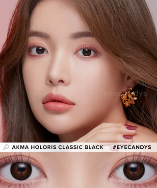 LensMe Akma Holoris Classic Black (30pk) Colored Contacts Circle Lenses - EyeCandys