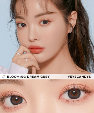 LensMe Blooming Dream Grey Colored Contacts Circle Lenses - EyeCandys