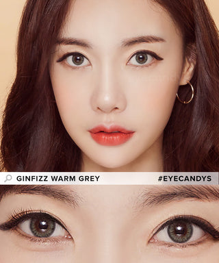 LensMe Ginfizz Warm Grey colored contacts circle lenses - EyeCandy's