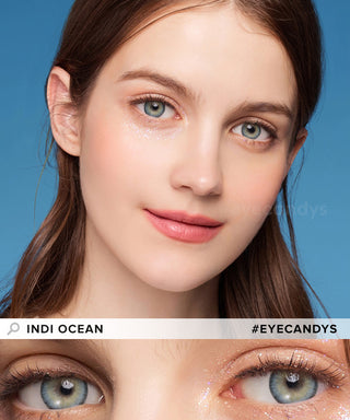 LensMe Holoris Indi Ocean Blue Colored Contacts Circle Lenses - EyeCandys