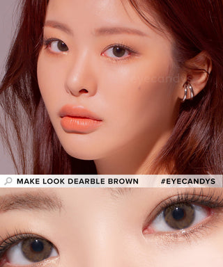 LensMe Make Look Dearble Brown colored contacts circle lenses - EyeCandy's