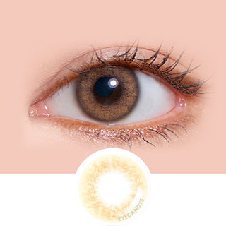 LensMe Make Look Lighty Brown colored contacts circle lenses - EyeCandy's