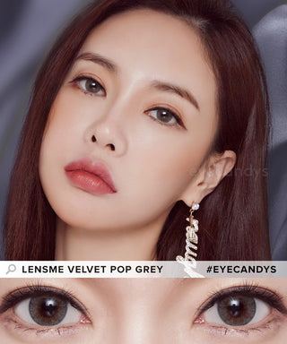 LensMe Velvet Pop Grey Colored Contacts Circle Lenses - EyeCandys