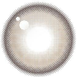 Design of the Chuu Milk & Tea Cream Brown prescription color contact lens dailies from Eyecandys on a white background, showing the fine pixel detail and enlarging limbal ring.