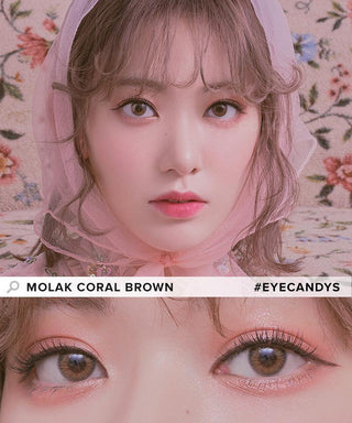 Molak Coral Brown (10pk) Color Contact Lens - EyeCandys