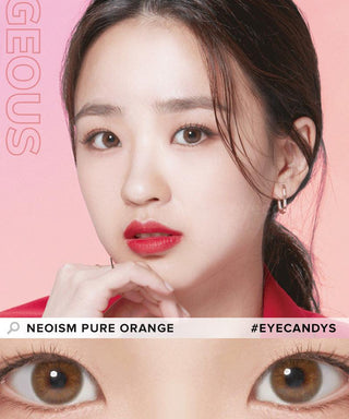 NEO Neoism Pure Orange Brown (50pk) Colored Contacts Circle Lenses - EyeCandys