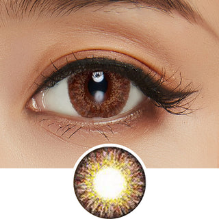 Pink Label Nouveau Large Brown Colored Contacts Circle Lenses - EyeCandys