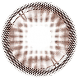 Design of the i-Sha Molton Ash Brown coloured contact lens from Eyecandys on a white background, showing the pixel dotted detail and limbal ring.