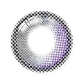 Design of the i-Sha Polaris Ursa Deep Wine Purple coloured contact lens from Eyecandys on a white background, showing the pixel dotted detail and limbal ring.