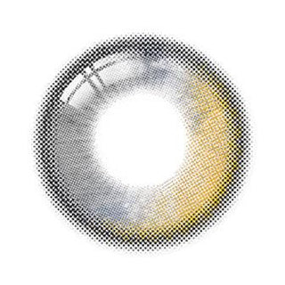 Design of the i-Sha Polaris Ursa Grey coloured contact lens from Eyecandys on a white background, showing the pixel dotted detail and limbal ring.