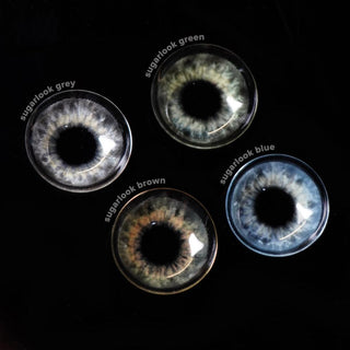 EyeCandys Sugarlook Green Natural Color Contact Lens for Dark Eyes - EyeCandys