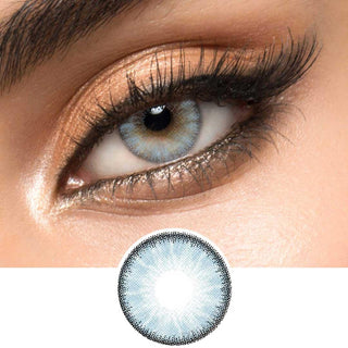 Limited Edition Desire Glacier Blue Lens (1 PAIR) Color Contact Lens - EyeCandys