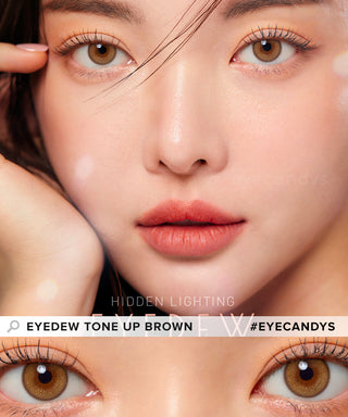 LensMe Eyedew Tone Up Brown Colored Contacts Circle Lenses - EyeCandys