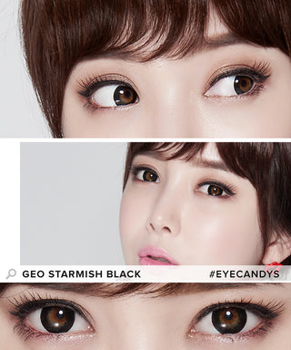 GEO Starmish Black Color Contact Lens - EyeCandys