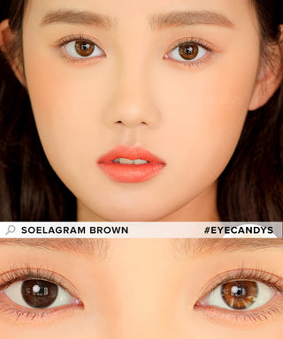 i-DOL Soelagram Brown Natural Color Contact Lens for Dark Eyes - EyeCandys