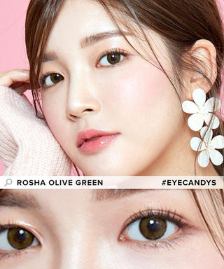 i-Girl Rosha Olive Green (10pk) Colored Contacts Circle Lenses - EyeCandys