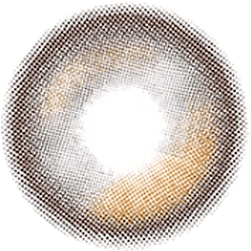 Design of the i-Sha Oriana Edge Plus 1-Day Shade Brown (10pk) coloured contact lens from Eyecandys on a white background, showing the pixel dotted detail and limbal ring.