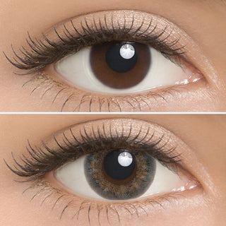 Lilmoon Monthly Water Water Blue-Grey (Prescription) Color Contact Lens for Dark Eyes - Eyecandys