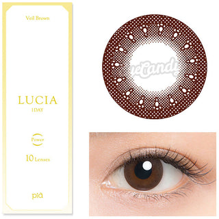Lucia 1-Day Veil Brown (10pk) Colored Contacts Circle Lenses - EyeCandys