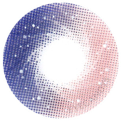 Design of the Galaxy Pink coloured contact lens from Eyecandys on a white background, showing the pixel detail.