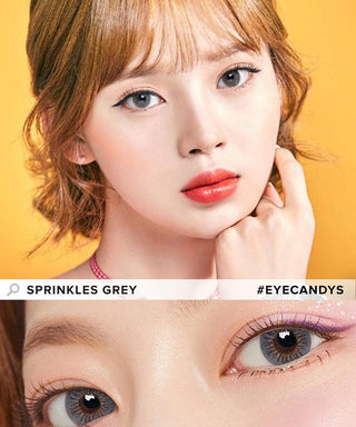EyeCandys Pink Label Sprinkles Grey Color Contact Lens for Dark Eyes - Eyecandys