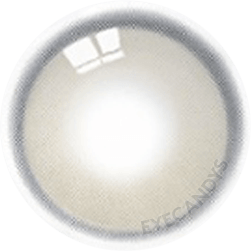 Design of the i-DOL Yurial Earl Grey 1-Day (10pk) coloured contact lens from Eyecandys on a white background, showing the dotted patterns meant to mimic those of the human iris.