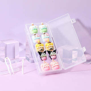 EyeCandys Kawaii Birthday Character Contact Lens Case Kit with Adorable Design and Travel-Friendly Accessories