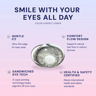 Pink Label Eyelighter Grey (Custom Toric for Astigmatism) - EyeCandys