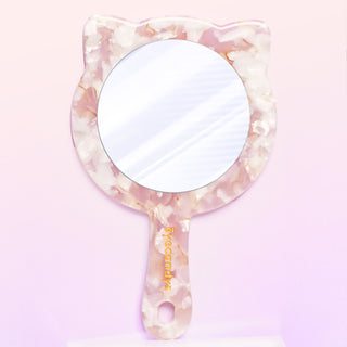 EyeCandys MooMoo Cat Pink Handheld Mirror