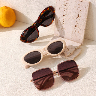 one Amalfi Oversized Square Sunglasses and two Boom Retro Cat Eye Sunglasses pairs of sunglasses