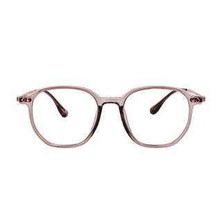 champagne EyeCandys Status Round Glasses Prescription Reading Glasses with Vintage Colorful Eyewear Frames available in Blue Light Blocking