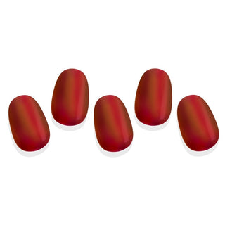 EyeCandys Apply Pie Gel Nail Stickers feature a vibrant red shiny design, offering a glossy, bold finish. These easy-to-apply stickers provide long-lasting wear and a sleek, polished look, perfect for adding a pop of color to your nails with minimal effort