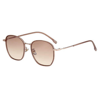 the Azores Oversized Square Sunglasses frames, in Iced Tea, available in blue light blocking lenses and readers, photographed on a white background, from EyeCandys