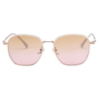 the Azores Oversized Square Sunglasses frames, in Milky Quartz, available in blue light blocking lenses and readers, photographed on a white background, from EyeCandys