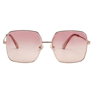 Bermuda Oversized Square Sunglasses color Pink Swizzle by EyeCandys. Stylish pink and gold oversized sunglasses, a chic accessory for sunny days