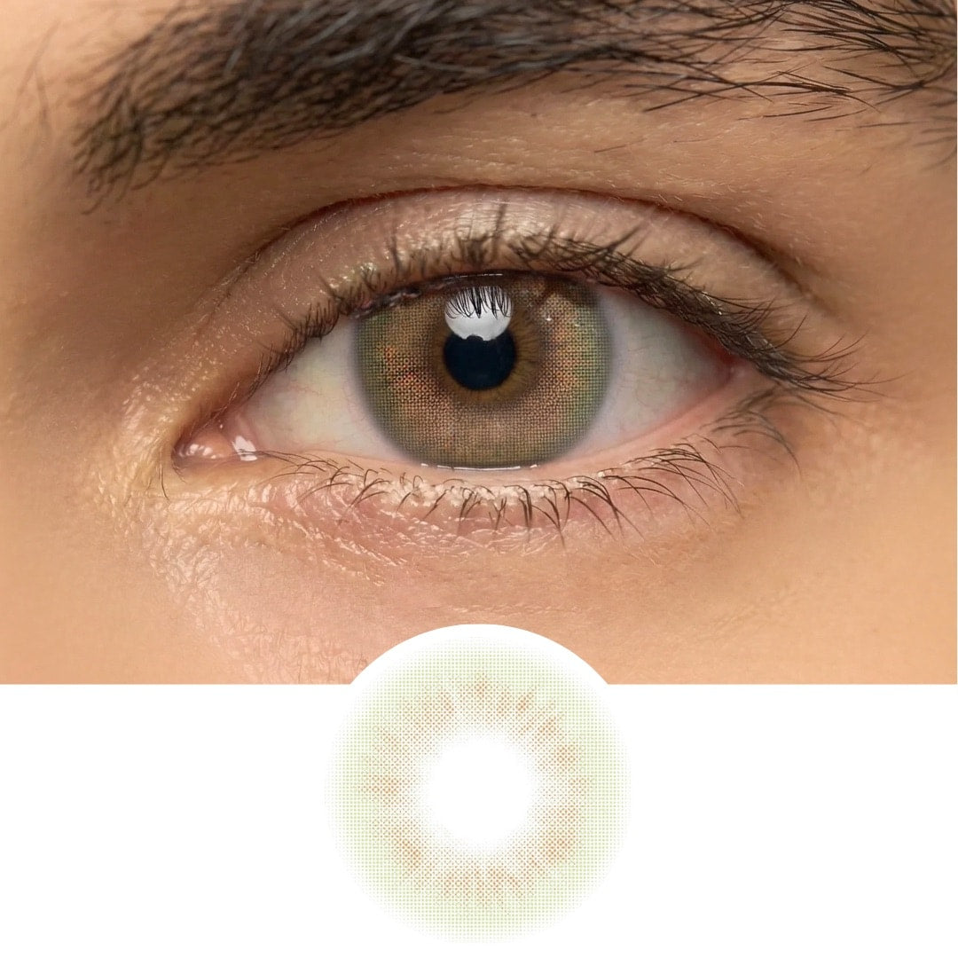 EyeCandys Cashmere Satin Olive Color Contact Lens | Quarterly
