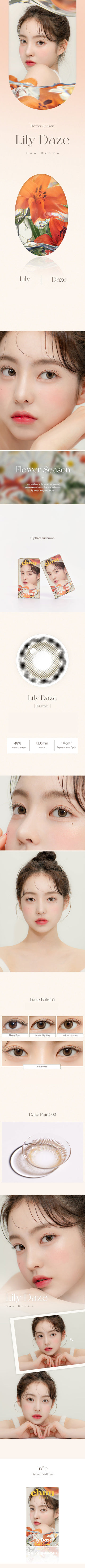 Chuu Lily Daze Sun Brown colored contacts circle lenses - EyeCandy's